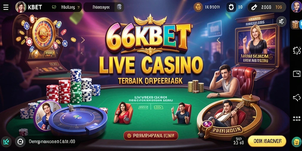 Tampilan utama gameplay Live Casino di 66KBET yang seru dan interaktif.
