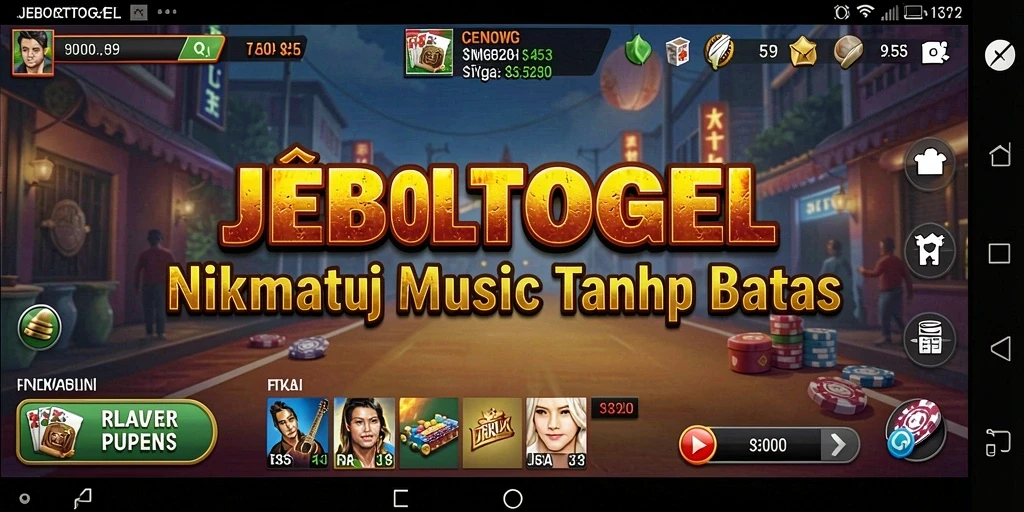 Tampilan menarik dari JEBOLTOGEL saat memutar musik.