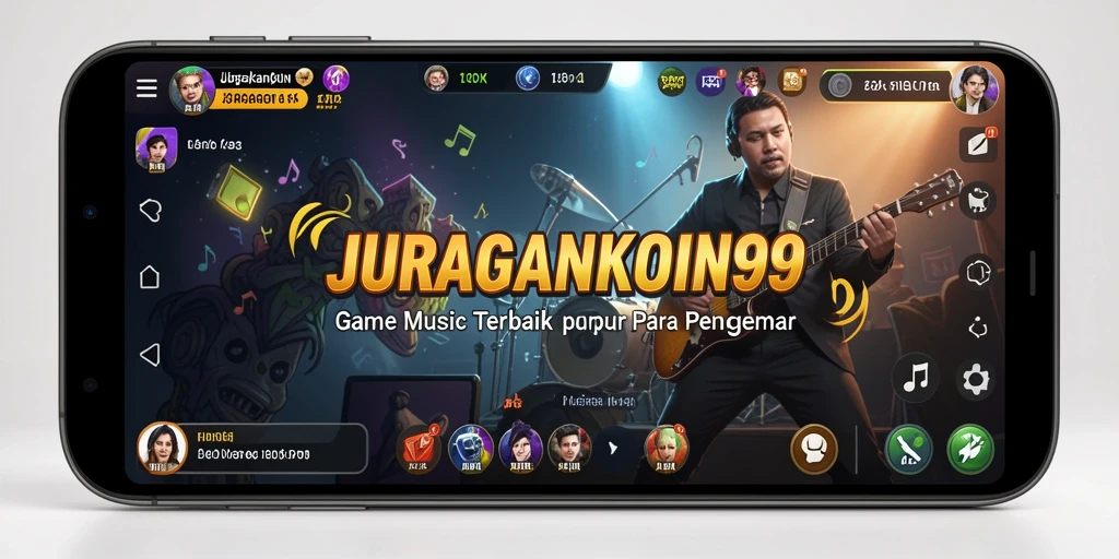 Tangkapan layar permainan JURAGANKOIN99 yang menunjukkan interaksi musik yang menyenangkan.