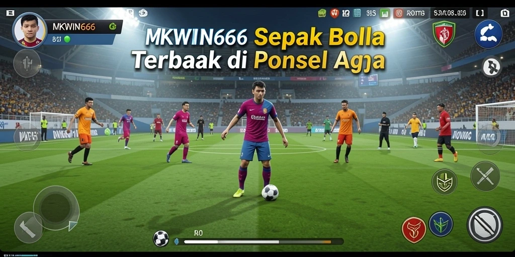 Tampilan gameplay seru di lapangan sepak bola MKWIN666.