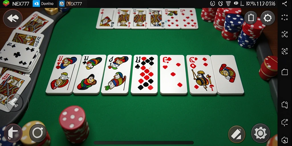 Gameplay seru NEX777 dalam permainan domino.