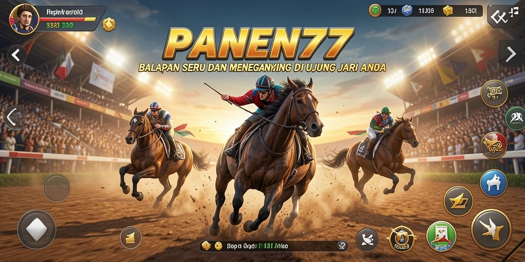 Tampilan balapan seru di PANEN77 dengan grafik memukau.