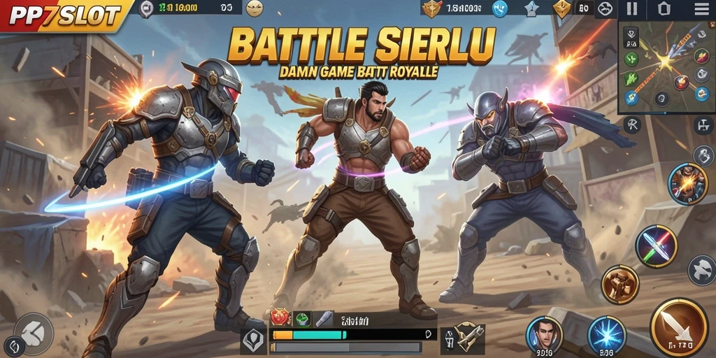 Gameplay seru di PP7SLOT dengan pertempuran Battle Royale yang menegangkan.