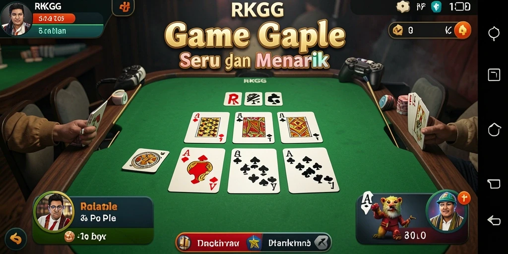 Screenshot gameplay RKGG yang menarik saat bermain Gaple.