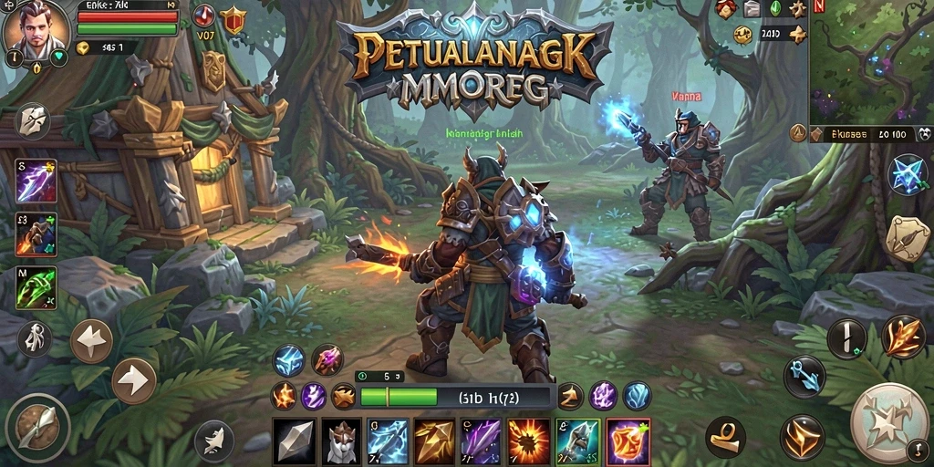 Tampilan gameplay V07 yang menakjubkan dalam dunia MMORPG.